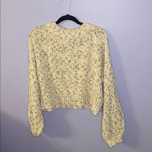 cream color confetti sweater sweater